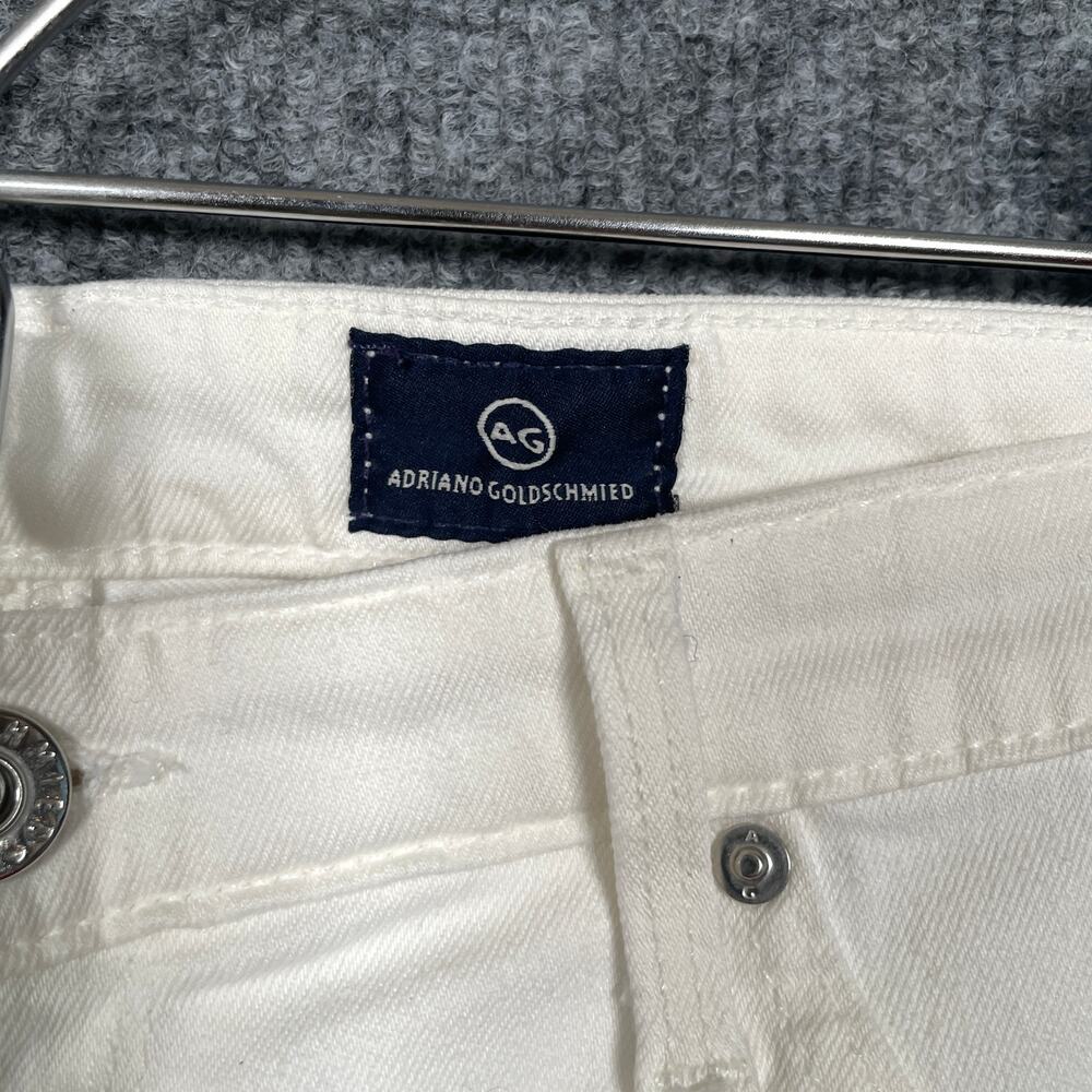 AG Adriano Goldschmied Women's White Denim Shorts - Picture 8 of 12